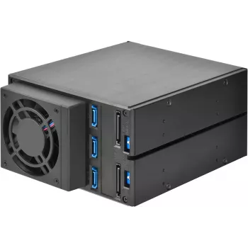 Baía removível SILVERSTONE SST-FS303-12G preto — baía removível para unidades de 3,5 polegadas ou 2,5 polegadas