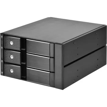 Baía removível SILVERSTONE SST-FS303-12G preto — baía removível para unidades de 3,5 polegadas ou 2,5 polegadas