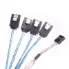 SilverStone SST-CPS05 cabo Mini-SAS HD (SFF-8643) para SATA de 7 pinos com sideband, 4 vias, SAS 12 Gbit/s, 0,5 m, preto