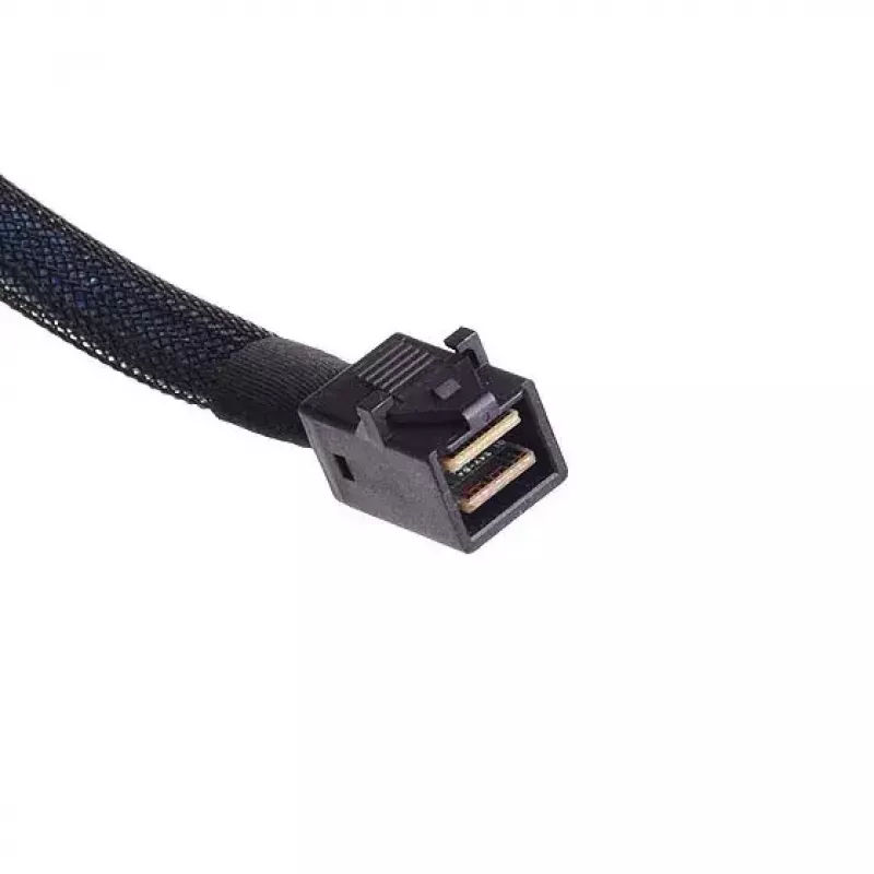 SilverStone SST-CPS05 cabo Mini-SAS HD (SFF-8643) para SATA de 7 pinos com sideband, 4 vias, SAS 12 Gbit/s, 0,5 m, preto