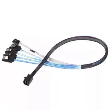 Cabo Silverstone CPS05 0,5 m Mini-SAS SFF-8643 para SATA 7-Pin
