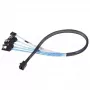 SilverStone SST-CPS05 cabo Mini-SAS HD (SFF-8643) para SATA de 7 pinos com sideband, 4 vias, SAS 12 Gbit/s, 0,5 m, preto