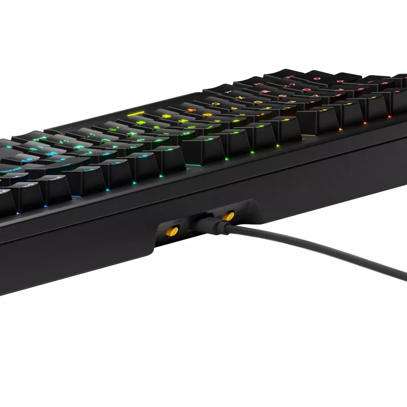 Glorious GMMK 3 100% Prebuilt teclado gaming com fio, switches Fox, USB, US ANSI QWERTY, preto