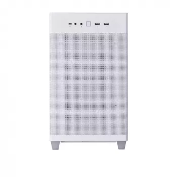Caixa de PC ASUS Prime AP201 MicroATX Mini Tower branco — suporta microATX, GPU até 338 mm, 3×3,5 polegadas + 1×2,5 polegadas unidades, USB-A 3.2 Gen1×2, USB-C 3.2 Gen2×1