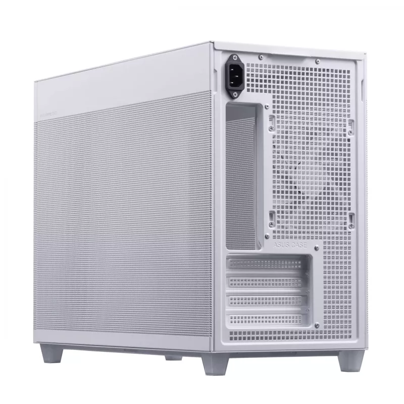 Caixa de PC ASUS Prime AP201 MicroATX Mini Tower branco — suporta microATX, GPU até 338 mm, 3×3,5 polegadas + 1×2,5 polegadas unidades, USB-A 3.2 Gen1×2, USB-C 3.2 Gen2×1