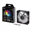 ASUS TUF Gaming TR120 ARGB Reverse ventoinha de caixa, 120 mm, PWM, 2000 rpm, 76,3 CFM, 29 dB, rolamento hidráulico, preta