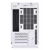 Caixa de PC Lian Li A3-mATX Micro Tower branca com detalhes em madeira — suporte para Micro-ATX/Mini-ITX, fontes de alimentação ATX/SFX/SFX‑L