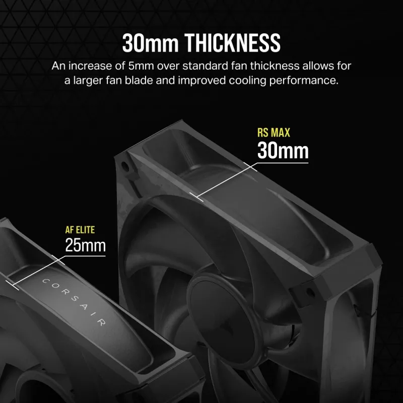 Ventoinha Corsair RS120 MAX 12 cm preta 2000 U/min 4,2 mmH2O