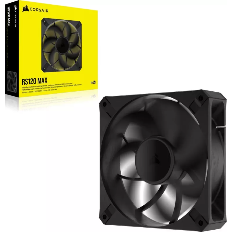 Ventoinha Corsair RS120 MAX 12 cm preta 2000 U/min 4,2 mmH2O