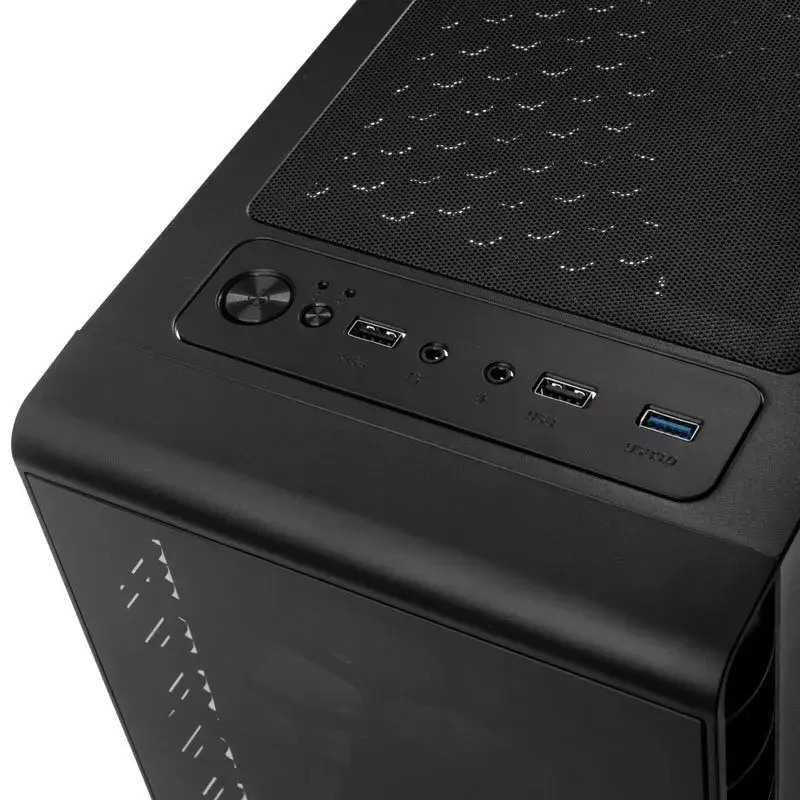 Caixa de PC Midi Tower Kolink Observatory Lite — preto, vidro temperado, ATX/Micro-ITX, 3x120mm frente, 1x120mm traseira, 190×400×440 mm