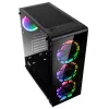 Caixa de PC Midi Tower Kolink Observatory Lite — preto, vidro temperado, ATX/Micro-ITX, 3x120mm frente, 1x120mm traseira, 190×400×440 mm