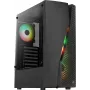 Caixa de PC Aerocool WAVEBKV3 ATX em vidro temperado com 4 ventoinhas RGB preto