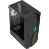 Caixa de PC Aerocool WAVEBKV3 ATX em vidro temperado com 4 ventoinhas RGB preto