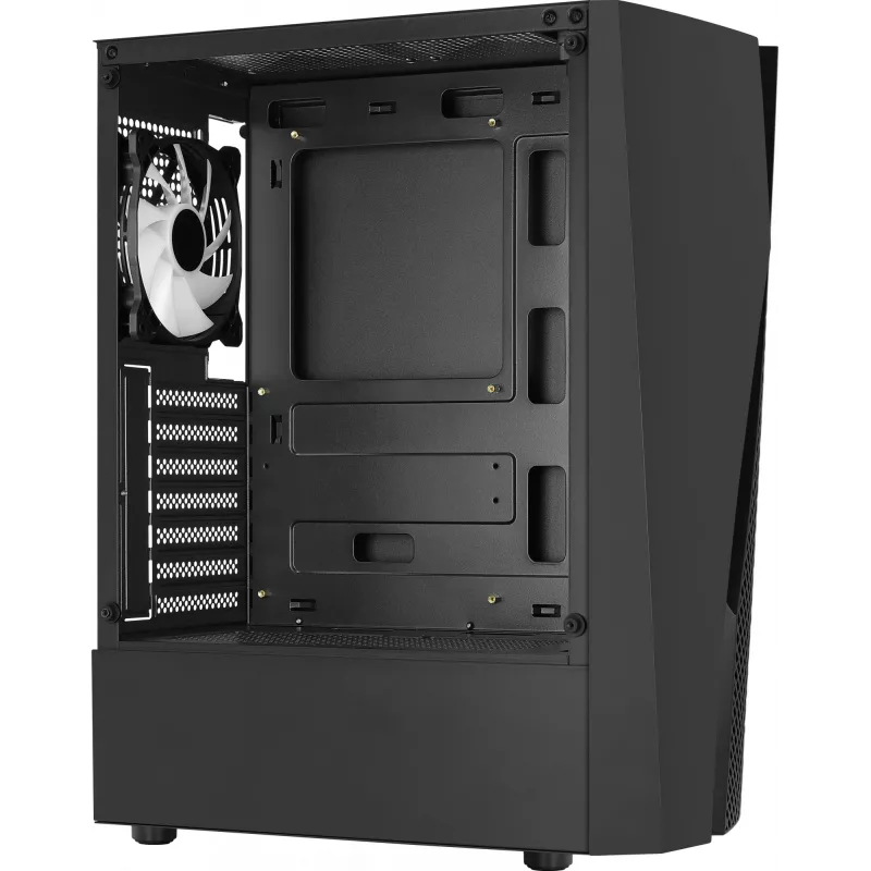 Caixa de PC Aerocool WAVEBKV3 ATX em vidro temperado com 4 ventoinhas RGB preto