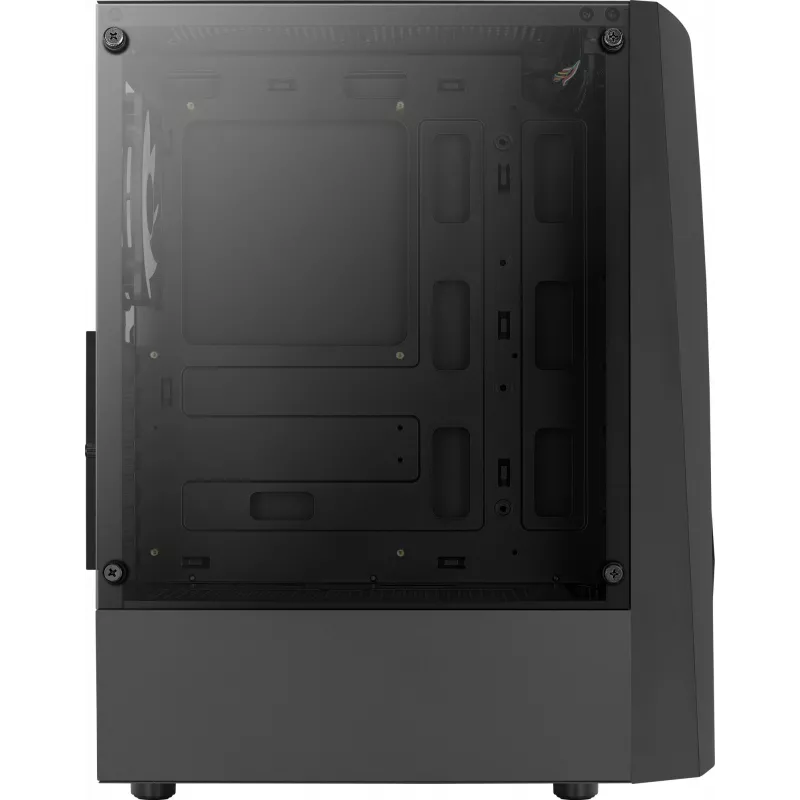 Caixa de PC Aerocool WAVEBKV3 ATX em vidro temperado com 4 ventoinhas RGB preto