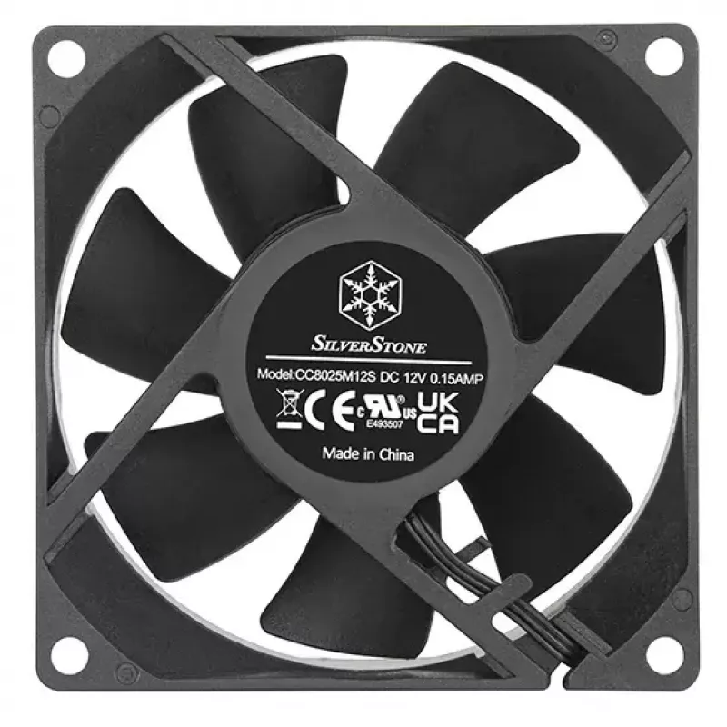 Ventoinha Silverstone FN80 8 cm preto 27.81 cfm 1.86 mmH2O