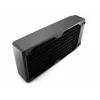 Radiador de refrigeração líquida EXTREME XSPC RX240 Dual Fan Radiator V3, latão/cobre, 240 mm, 2 ventoinhas, preto