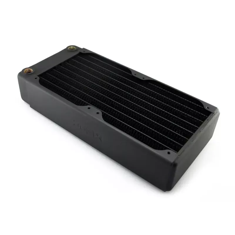 Radiador de refrigeração líquida EXTREME XSPC RX240 Dual Fan Radiator V3, latão/cobre, 240 mm, 2 ventoinhas, preto