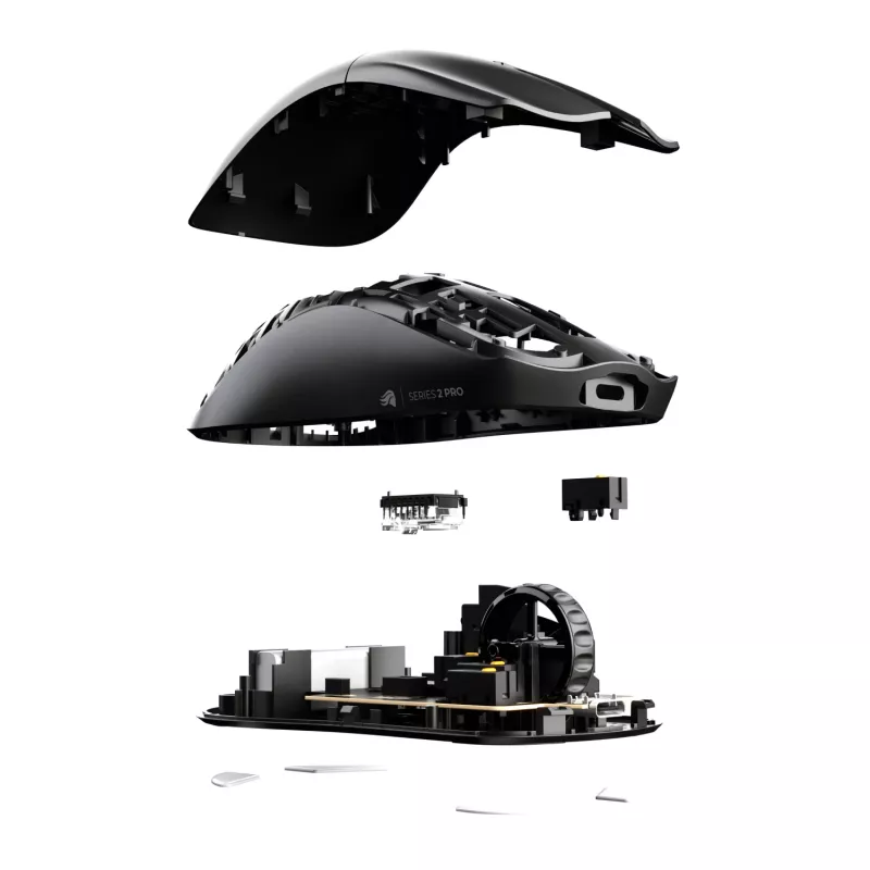 Rato gaming sem fios GLORIOUS Series 2 PRO (para destros) – 26.000 DPI, RF Wireless + USB‑C, 4K/8K Hz, 6 botões, preto