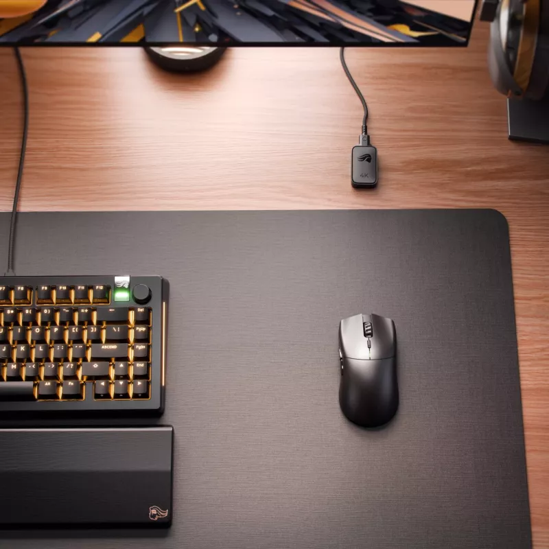 Rato gaming sem fios GLORIOUS Series 2 PRO (para destros) – 26.000 DPI, RF Wireless + USB‑C, 4K/8K Hz, 6 botões, preto