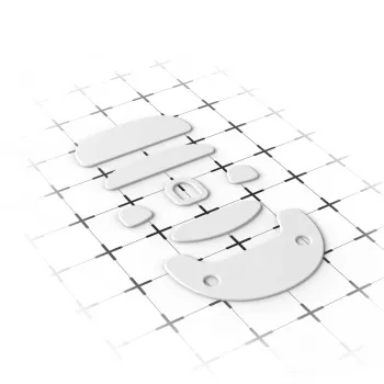 Pés para rato Endgame Gear OP1 — PTFE 0,8 mm substituição para rato OP1, branco