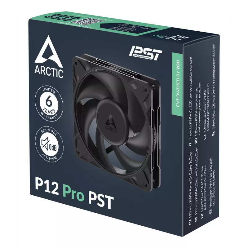 ARCTIC Freezer P12 Pro PST – ventoinha PWM de 120 mm com divisor de cabo