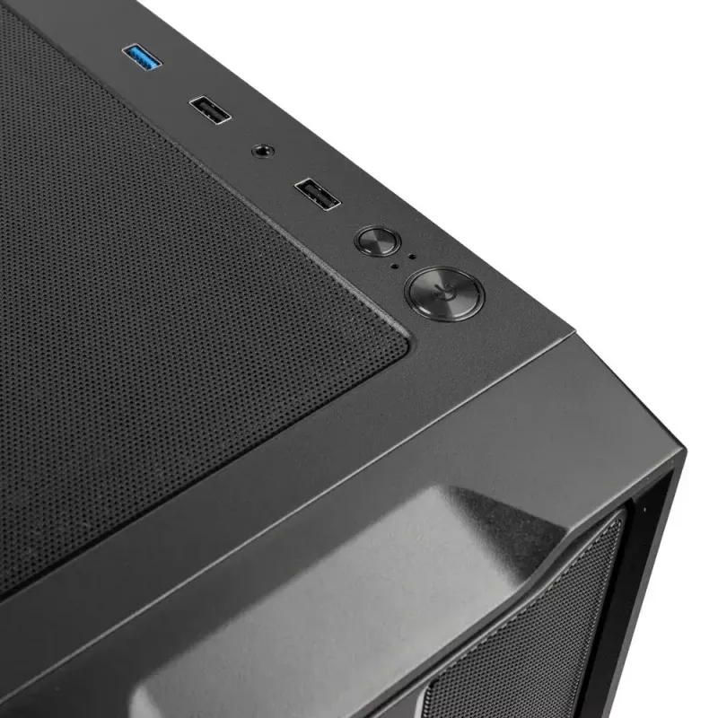Caixa de PC Kolink Inspire K12 ARGB Midi Tower – preto com lateral transparente, suporta ATX/Micro ATX/ITX, 2x 3,5 polegadas + 2x 2,5 polegadas baías