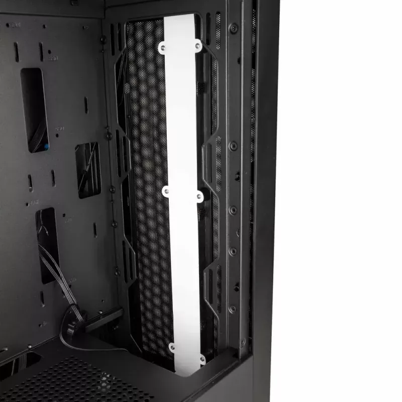 Caixa de PC Kolink Inspire K12 ARGB Midi Tower – preto com lateral transparente, suporta ATX/Micro ATX/ITX, 2x 3,5 polegadas + 2x 2,5 polegadas baías