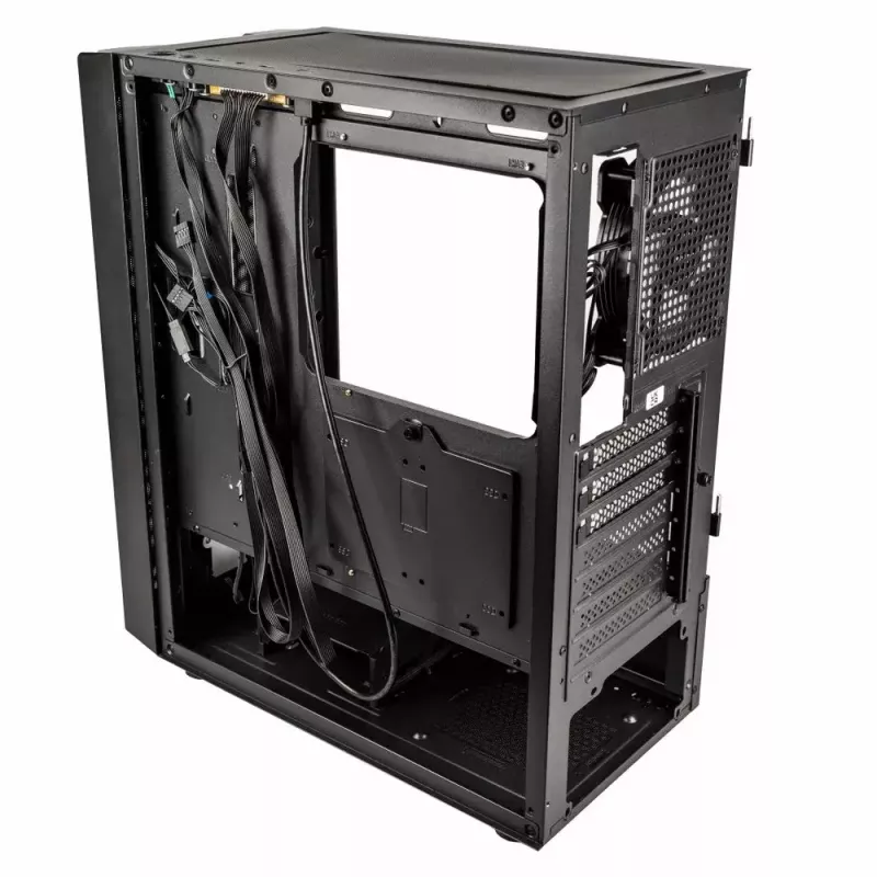 Caixa de PC Kolink Inspire K12 ARGB Midi Tower – preto com lateral transparente, suporta ATX/Micro ATX/ITX, 2x 3,5 polegadas + 2x 2,5 polegadas baías