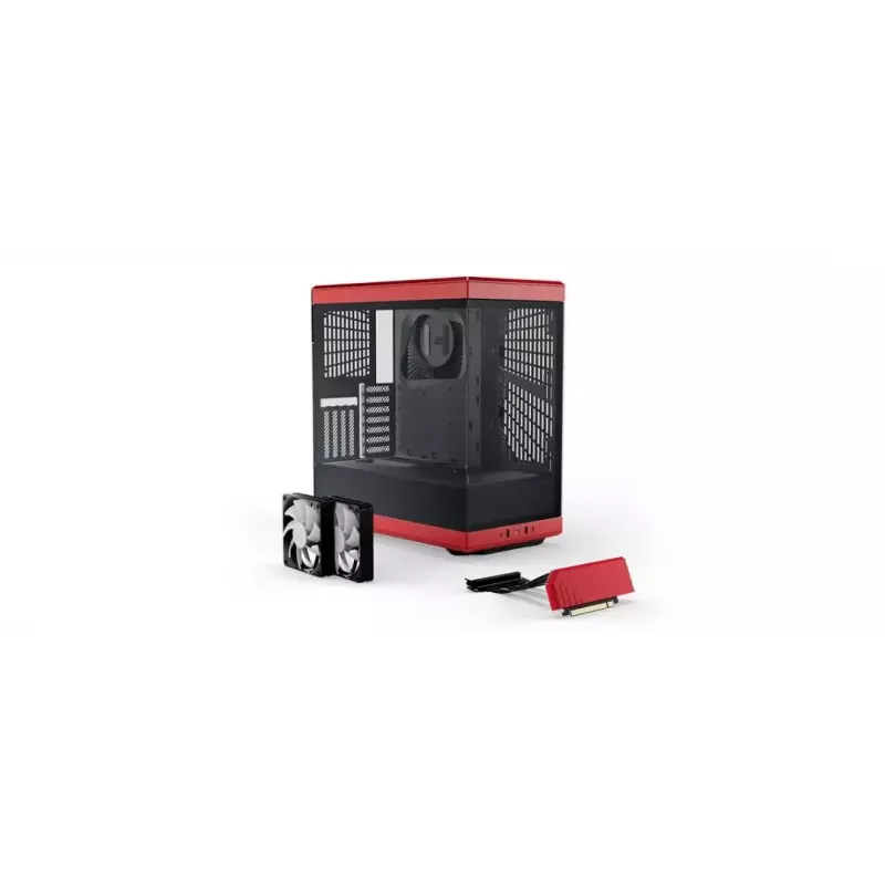 Caixa de PC HYTE Y40 Midi Tower preto, vermelho