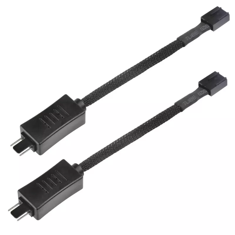 SilverStone SST-CPF05 cabo redutor de velocidade de ventoinha PWM, 10 cm, pack de 2, preto