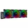 Aerocool ASTRO12PRO kit 3 ventoinhas PC 12cm LED RGB antivibração comando remoto