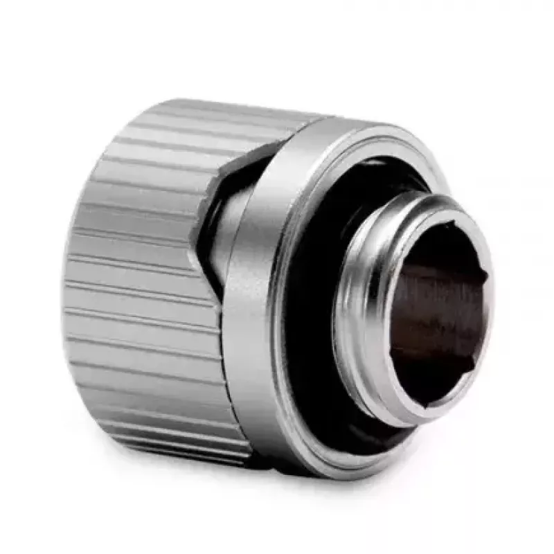 EKWB HDC 12 fitting — latão, acabamento titânio, altura 15 mm, diâmetro 20 mm, Ø tubo 12 mm