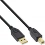 InLine 34550S cabo USB 2.0 tipo A macho / tipo B macho, contactos banhados a ouro, 10 m, preto