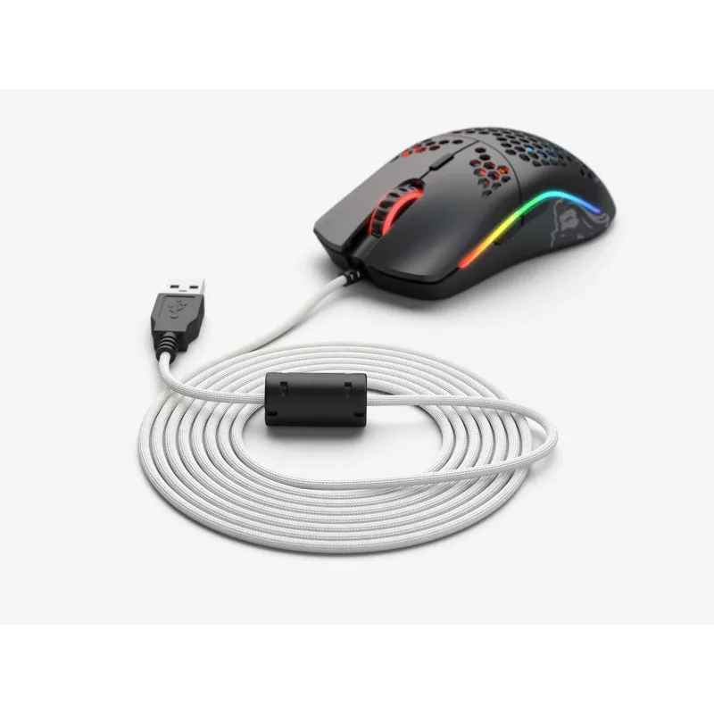 Glorious Ascended Cable V2 cabo de rato USB-A entrançado G-ASC-WHITE, 2 m, Arctic White