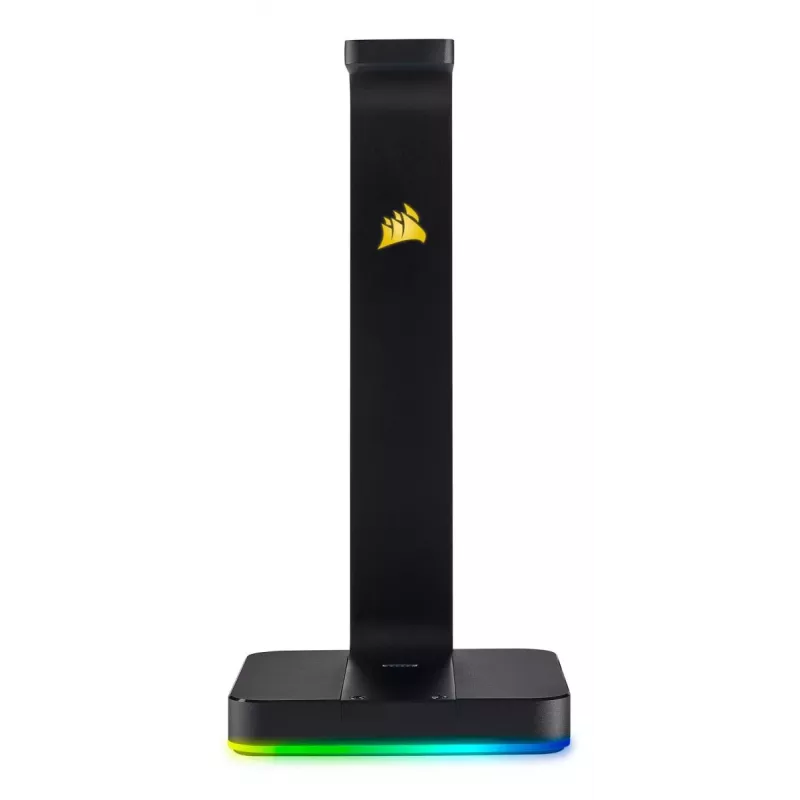 Suporte para headset CORSAIR ST100 RGB Premium — com suporte 7.1 Surround — iluminação RGB personalizável