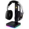 Suporte para headset CORSAIR ST100 RGB Premium — com suporte 7.1 Surround — iluminação RGB personalizável