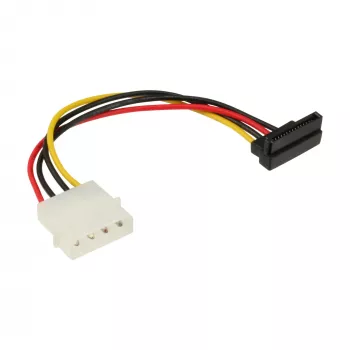 Cabo adaptador de alimentação SATA InLine 5,25 polegadas / 15 pinos SATA 0,15 m, angular para baixo