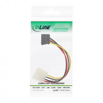 Cabo adaptador de alimentação SATA InLine 5,25 polegadas / 15 pinos SATA 0,15 m, angular para baixo