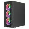 Caixa PC Aerocool PRISMBKV3 ATX preta 4 ventoinhas ARGB frente lateral em vidro temperado