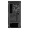 Caixa PC Aerocool PRISMBKV3 ATX preta 4 ventoinhas ARGB frente lateral em vidro temperado