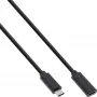 Cabo de extensão USB 3.2 Gen.1x2 InLine 35772 2m USB-C macho/fêmea preto