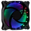 Ventoinha de caixa de computador AEROCOOL COSMO12FRGB 120mm, 1000 rpm, 15 LEDs RGB, conector Molex, 3,72 W, preto