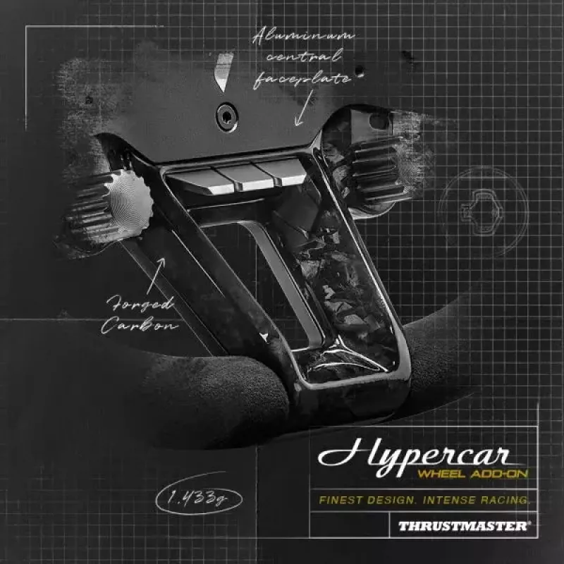 Thrustmaster Hypercar Wheel Add-On preto, prata volante PC, PlayStation 4, PlayStation 5, Xbox, Xbox One