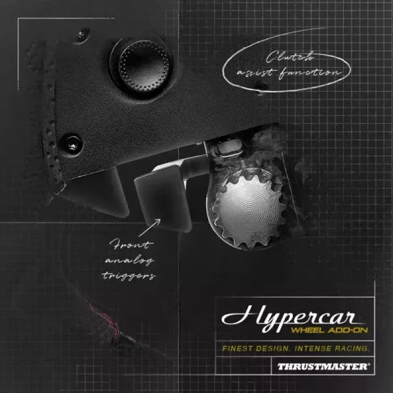 Thrustmaster Hypercar Wheel Add-On preto, prata volante PC, PlayStation 4, PlayStation 5, Xbox, Xbox One