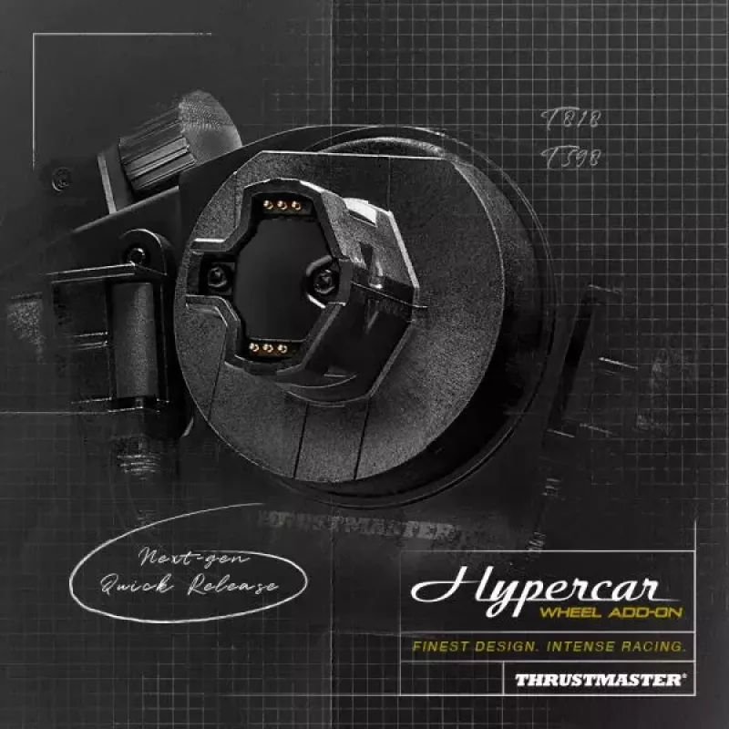 Thrustmaster Hypercar Wheel Add-On preto, prata volante PC, PlayStation 4, PlayStation 5, Xbox, Xbox One