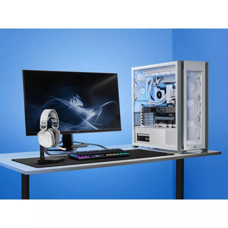 Headset gaming CORSAIR Hs80 - Wireless - branco