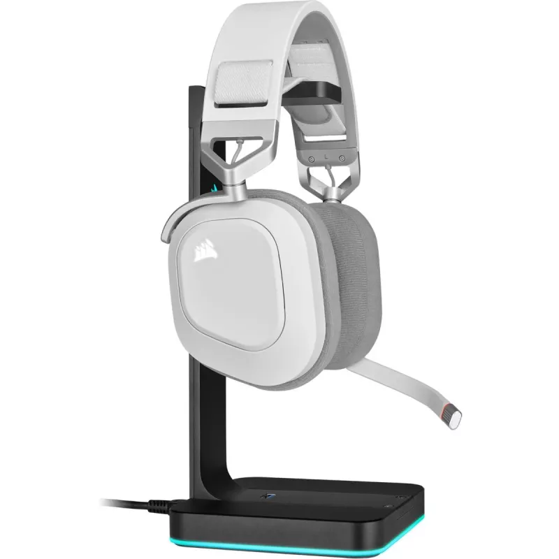 Headset gaming CORSAIR Hs80 - Wireless - branco