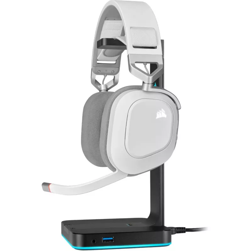 Headset gaming CORSAIR Hs80 - Wireless - branco