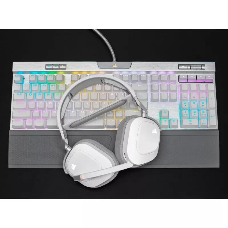 Headset gaming CORSAIR Hs80 - Wireless - branco